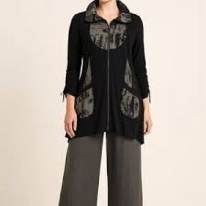 Joseph Ribkoff Abstract Parachute Jacket Size 12 - Style 12164 - Bungee Detail